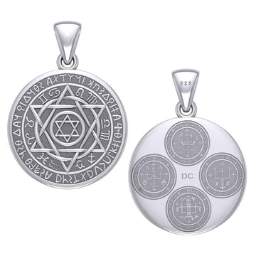 Seal of Solomon with Zodiac Symbol Silver Pendant TMD294-CUSTOM - Jewelry